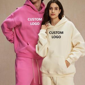 GSM Fleece Lined Solid Winter Casual Loose Fit Trendy Brand Custom Logo Oversize 350g Sudadera con capucha para hombre - Product Image 1