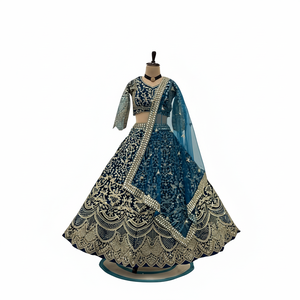 Ramdev Trading : Lehenga Choli en Soie Chinon avec Broderie Intricata, Couleurs Riches et Artisanat Intemporel, Fabriqué à partir de Matériaux Recyclés, Un Symbole de Luxe - Product Image 1