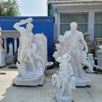Ünlü klasik yaşam boyutu oyma mermer yunan heykel Hercules heykeli