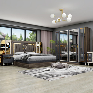 Meubles De Chambre a Coucher <strong>Complet</strong> <strong>Bed</strong> <strong>Set</strong> Luxury Designer King House Bedroom Furniture <strong>Set</strong> Wood Full Modern Furniture <strong>Set</strong> - Product Image 1