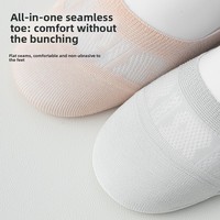 Chaussettes décontractées invisibles ultra-fines en maille sans couture mi-mollet pour femme en soie de mûrier et chanvre, respirantes et fraîches, à aiguille unique
