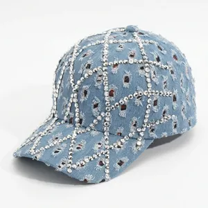 Nuovo Cappello Retrò con Motivo Chevron Dritto Decorato con Diamanti, Tesa Larga, Stile Semplice e Casual - Product Image 4