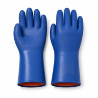 Sarung Tangan PVC Tahan Bahan Kimia, Tahan Aus & Anti-Selip, Tahan Air, Bebas Bubuk, untuk Bekerja