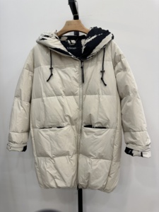 Veste d'hiver légère en duvet pour <span class=keywords><strong>femme</strong></span>, <span class=keywords><strong>parka</strong></span> longue <span class=keywords><strong>imperméable</strong></span>, manteau chaud en duvet de canard de qualité supérieure <span class=keywords><strong>avec</strong></span> <span class=keywords><strong>capuche</strong></span> - Product Image 5
