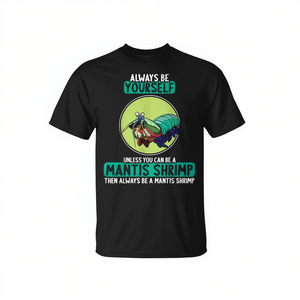 Camiseta Mantis Shrimp: Siempre sé tú mismo a menos que puedas ser un camarón mantis, en ese caso, siempre sé un camarón mantis. - Product Image 2