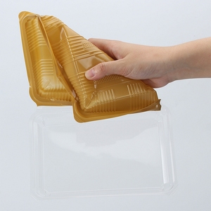 Contenedores desechables <span class=keywords><strong>de</strong></span> plástico para alimentos <span class=keywords><strong>de</strong></span> 10oz 300ml, bandeja rectangular pequeña para sushi, para refrigerios, postres, comida para llevar. - Product Image 2