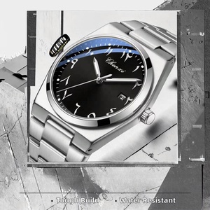 High Quality Men's Waterproof Quartz <b>Watch</b> <b>Arabic</b> Numeral Calendar Display Stainless Steel Business Casual Wristwatch - Product Image 5