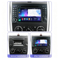 Autoradio Android 7 pouces pour Mercedes-Benz B200 2012-2015 Lecteur multimédia CarPlay sans fil WiFi intégré GPS IPS Tableau de bord