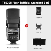 Flash para Cámara Godox TT520II con Señal Inalámbrica Integrada + Disparador de Flash para Cámaras DSLR Canon, Nikon y Olympus
