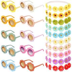 Daisy <b>Headband</b> And <b>Sunglasses</b> Set For Halloween Christmas Costume Accessories Spring Summer Fashion Props Non Woven Gift - Product Image 4
