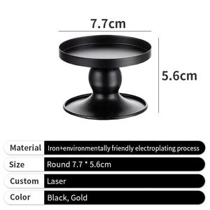 2025 New Arrival Black Candle Holders Living Room Decorative Metal Candle Stand for Pillar Candles - Product Image 2