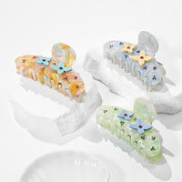 Pince à cheveux de luxe en acétate Ume Factory, personnalisable, de haute qualité, tendance, avec strass et papillon 3D de 10 cm pour femme
