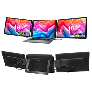 Trending Portable S9G Portable Triple Monitor 16 Inch IPS Foldable Magnetic Laptop Screen Extender - Product Image 1