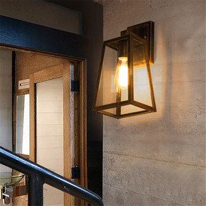 Lampe murale extérieure rétro, style industriel nordique, en aluminium et verre, éclairage LED pour villa, terrasse, balcon, jardin - Product Image 3