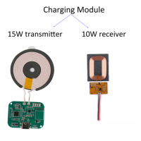 Módulo Receptor/Transmisor de Cargador Inalámbrico Rápido Certificado de 15 W, Bobina BPP EPP de 15 W, PCBA para Android iPhone, Entrada de 5 V/2 A