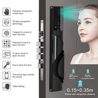Serrure de porte intelligente étanche avec empreinte digitale, application Tuya, caméra Wi-Fi, carte numérique et vidéo, pour Israël