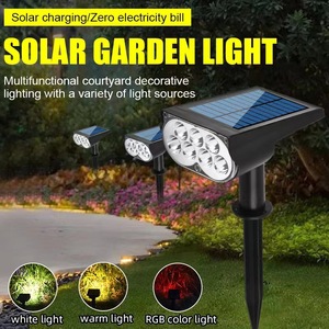 Solar Powered LED Spotlights Waterproof Outdoor Garden Lawn <b>Landscape</b> <b>Lighting</b> For Trees Villa Courtyard - Product Image 2