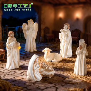 Presepe Natalizio in Miniatura, Figurine in Resina Fai-da-Te, Decorazioni e <span class=keywords><strong>Accessori</strong></span> - Product Image 1