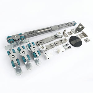 Système de porte coulissante synchrone, 1 pièce, pour portes coulissantes, Double porte d'hôtel, matériel bbo, aluminium anodisé - Product Image 4