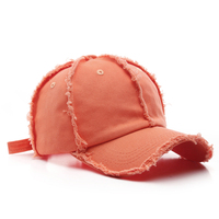 Gorra de Béisbol Unisex de Algodón Vintage Lavado y Desgastado, con Logotipo Personalizado Bordado, 6 Paneles, Lisa, para Hombre y Mujer