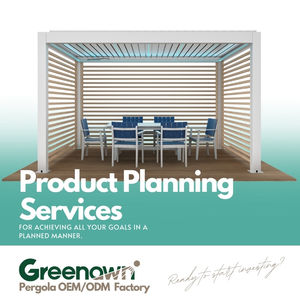 Pergola Addossata Automatica Impermeabile in Alluminio 3x3M Gazebo da Giardino con Schermo a Controllo Remoto e Dimensioni Personalizzabili - Product Image 4