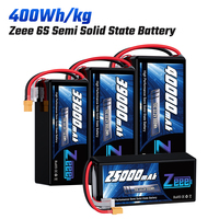 ZEEE 6S 22.2V 25000/29000/30000/33000/39000/40000mah 400wh/kg Kepadatan Energi 10C Baterai Semi Solid State untuk FPV Jarak Jauh