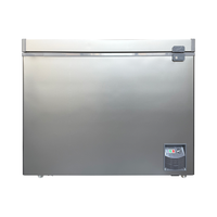 Réfrigérateur CKD SKD de haute qualité, congélateur coffre solaire gris pour la maison, 258L, hors réseau, hybride DC/AC, réfrigérateur solaire avec panneau solaire