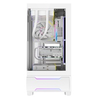 Gabinete de PC ATX de Torre Completa Blanco, Superventas, con 3 Ventiladores ARGB y Paneles Laterales con Puerto Tipo-C, Gabinete de Acero para Juegos