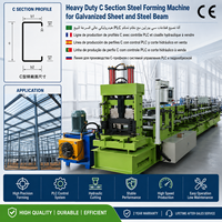 Machine de formage à froid de profilés en C pour poutres en acier galvanisé robustes, machine de fabrication de profilés de canaux en acier de haute vitesse