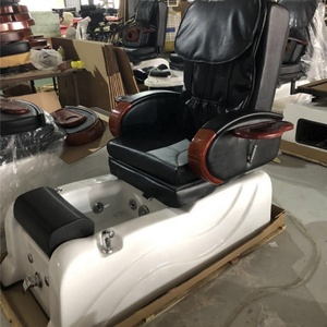New Style Hot Sale Luxury Red Beauty Salon Furniture Foot Spa Pedicure Chair With Sink - Product Image 6