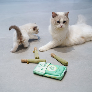 Juguete interactivo ecológico para masticar gatos, explotaciones de mentol, palo de molienda de humo, limpieza de cavidades orales, uso diario, bolsa de juguete de peluche - Product Image 6