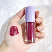 Vente en gros de gloss à lèvres transparent brillant à marque privée, gloss à lèvres coloré rose, rouge, marron, noir, bleu, base à lèvres en vrac