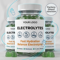Complément alimentaire en bonbons gélifiés électrolytiques pour l'hydratation et l'énergie, avec mélange de potassium, magnésium, calcium, sodium, 60 gommes, 180 g, OEM ODM