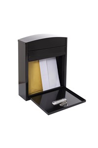 Boîte aux lettres moderne JH-Mech, fente et serrure compactes et conviviales situées à l'avant pour un accès facile à la boîte aux lettres en acier extérieure - Product Image 2