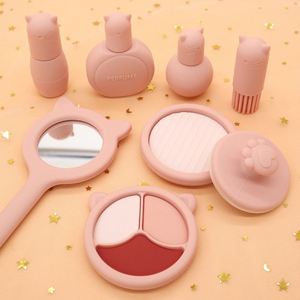 Juego de Maquillaje de Silicona para Niñas, Ecológico, Lavable, Cosmético, Lápiz Labial, Uñas, Juguetes de Belleza y Moda, Venta al Por Mayor - Product Image 3