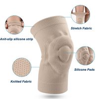 Genouillères de compression en silicone unisexe élastiques confortables pour le sport