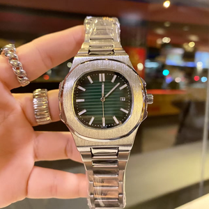 Montre mécanique automatique de luxe classique en or rose de haute qualité avec mouvement à aiguilles en alliage de crocodile et verre saphir - Product Image 4