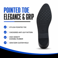 Semelle extérieure en caoutchouc élégante pour chaussures habillées à bout pointu pour hommes, antidérapante, pour chaussures de ville, fabrication OEM ODM personnalisée