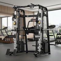 Équipement de fitness multifonctionnel : Machine Smith, Rack à squats, Appareil de musculation pectorale, Pédalier inversé