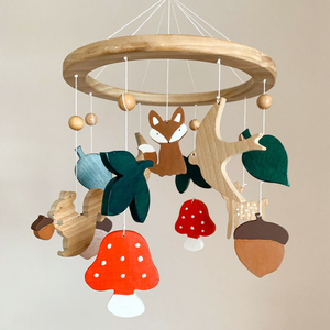 Mobiles pour bébé faits à la main en gros, personnalisés, Coran, berceau, chambre d'enfant, nuage arc-en-ciel, fleur, <span class=keywords><strong>renard</strong></span>, décoration suspendue pour chambre d'enfant - Product Image 1