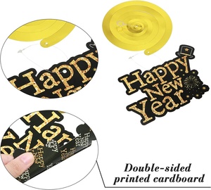 HAWIN 30 paquets de fournitures de fête intérieure et extérieure, décorations de plafond à suspension pour le réveillon du nouvel an <span class=keywords><strong>2023</strong></span> - Product Image 5
