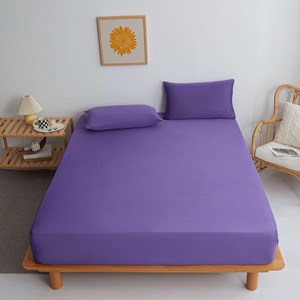 Literie <span class=keywords><strong>de</strong></span> couleur unie <span class=keywords><strong>de</strong></span> luxe 3 pièces tricot élasticité drap housse en polyester blanc ensemble <span class=keywords><strong>de</strong></span> draps - Product Image 5