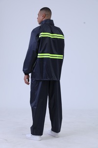 Set da pioggia traspirante per lavoratori stradali con polsini elastici antiscivolo suole Design riflettente - Product Image 5