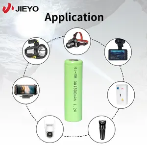 Jieyo alta temperatura Nimh AA 1500mAh 3,6 V Paquete de batería tamaño AA Ni Mh baterías recargables para luz con Sensor de movimiento