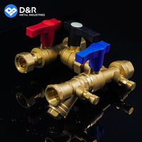 Ensemble de vanne intégré D&R Brass FCU DN15-DN20 pour unité de ventilo-convecteur, vanne CVC avec isolation EPP ignifuge, fabricant OEM