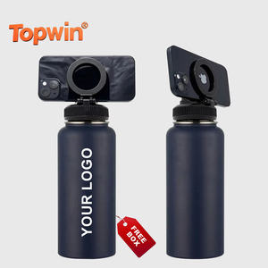 Custom logo 25oz 32oz Sport Portable Double Wall 1L <b>Flasks</b> magsafe Water <b>Bottle</b> Thermos Magnetic Phone Holder Lids Wholesale - Product Image 1