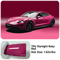 Starlight Rubinrote TPU Farbige PPF Selbstheilende Autolackschutzfolie Kratzfest Farbstabil Automotive Farbwechsel-PPF