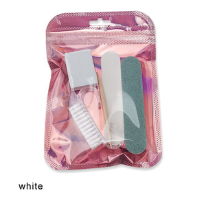 Kit de préparation des ongles à presser 5 pièces : éponge en bois, brosse anti-poussière pour ongles, mini lime polissoir, outils pour la manucure - Product Image 4