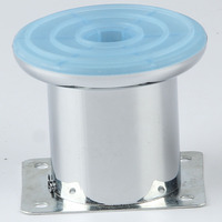 Pieds de Meuble Rond en Aluminium Chromé pour Table Basse, Canapé, Lit ou Meuble Droit
