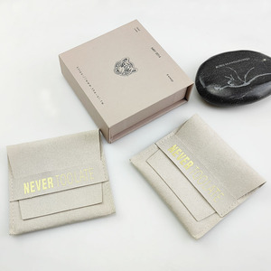 Luxury Custom Logo Printed Jewelry Bags Velvet Gift Jewelry Packaging Bags for Watch and Glasses Microfiber Suede Envelope <b>Pouch</b> - Product Image 5